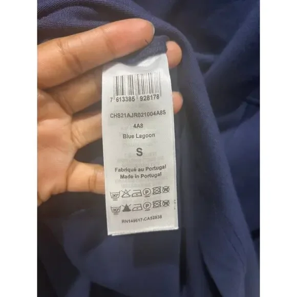 See by Chloé Blue Collared Button Front Shirt Dress Sz S